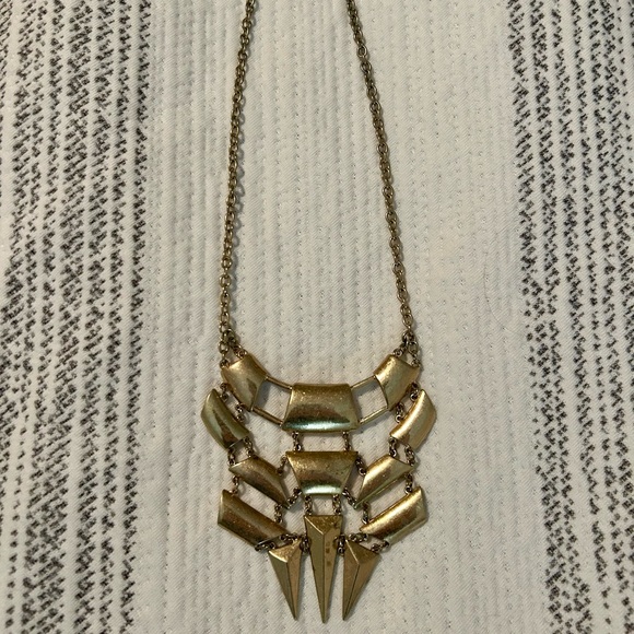 Gold Statement Necklace - Picture 2 of 3